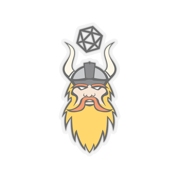 Die-Cut Dice Viking Sticker, Transparent - The Dice Viking