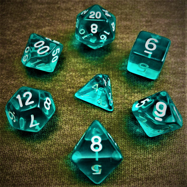 Transparent Teal - The Dice Viking - Dice Set