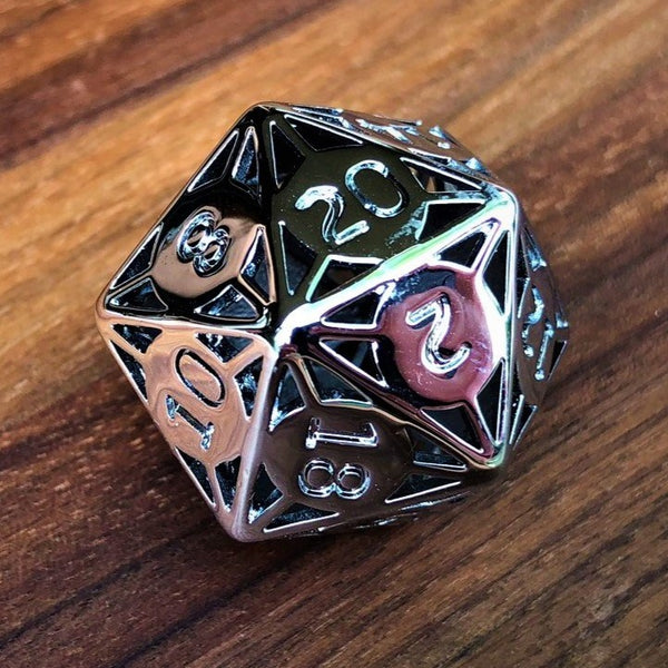 Metal Lattice D20s - The Dice Viking -