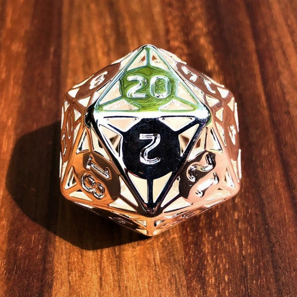 Metal Lattice D20s - The Dice Viking -