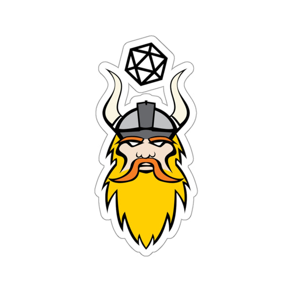 Die-Cut Dice Viking Sticker, Transparent - The Dice Viking