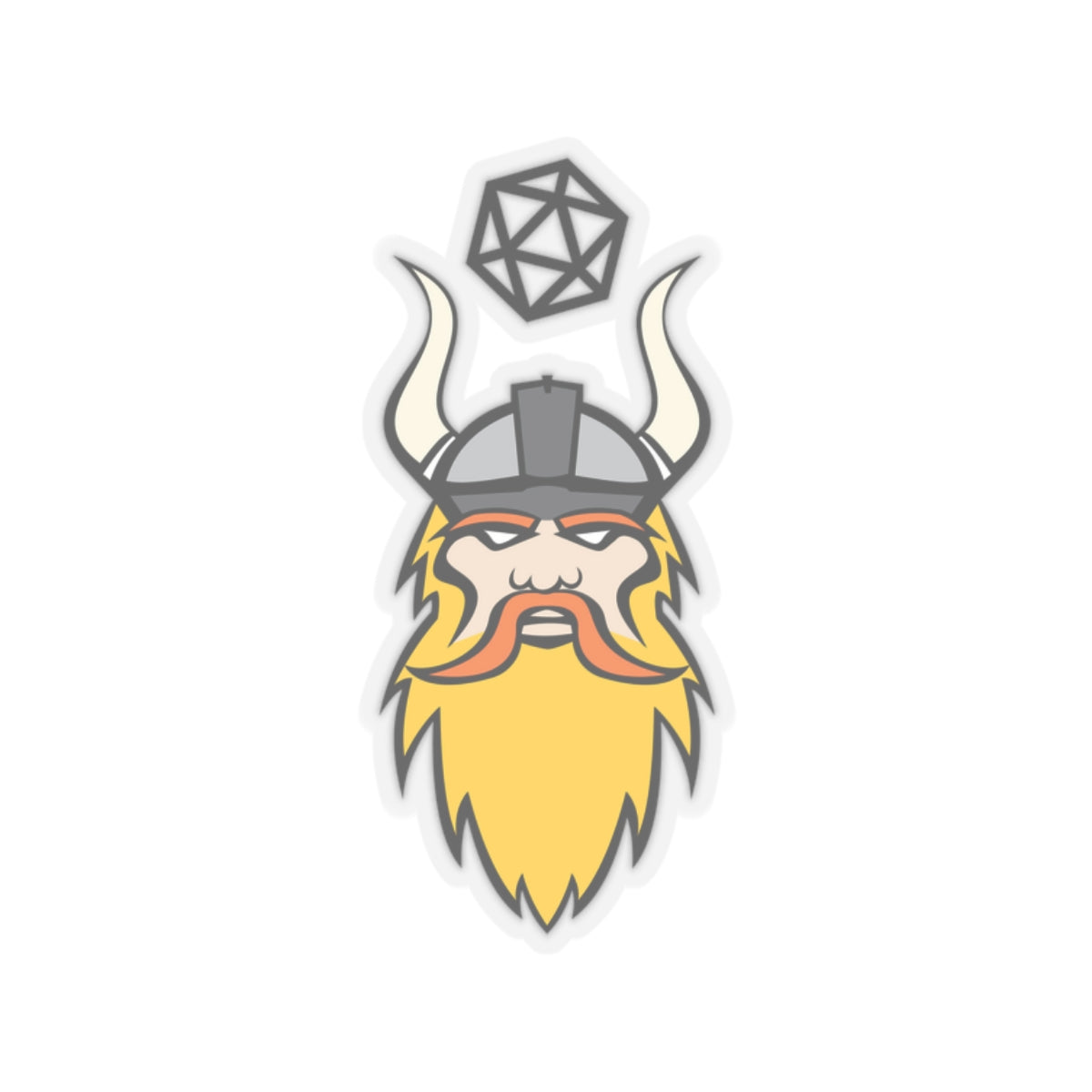 Die-Cut Dice Viking Sticker, Transparent - The Dice Viking