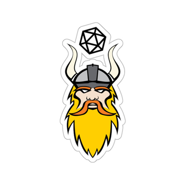 Die-Cut Dice Viking Sticker, Transparent - The Dice Viking