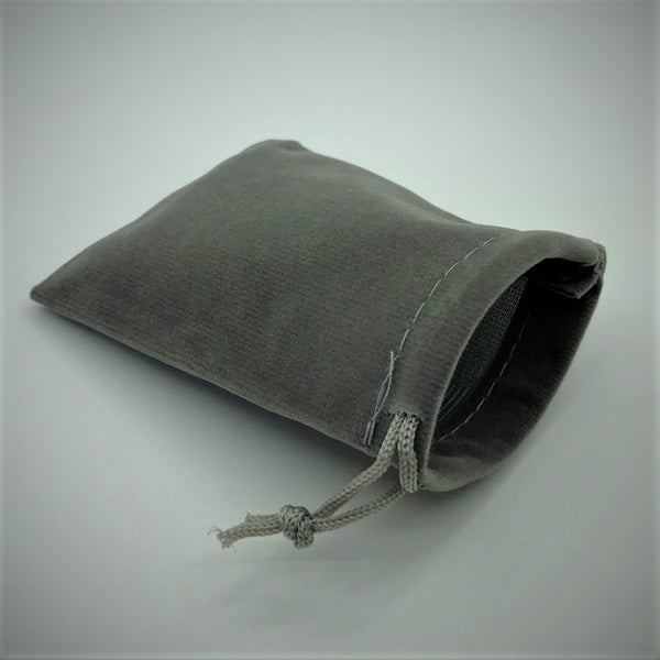 Small Velvet Dice Bag - Grey - The Dice Viking - Dice Bag