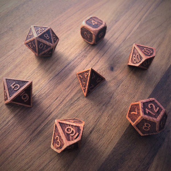 Rosewood Dice Set - Large - The Dice Viking - Dice Set