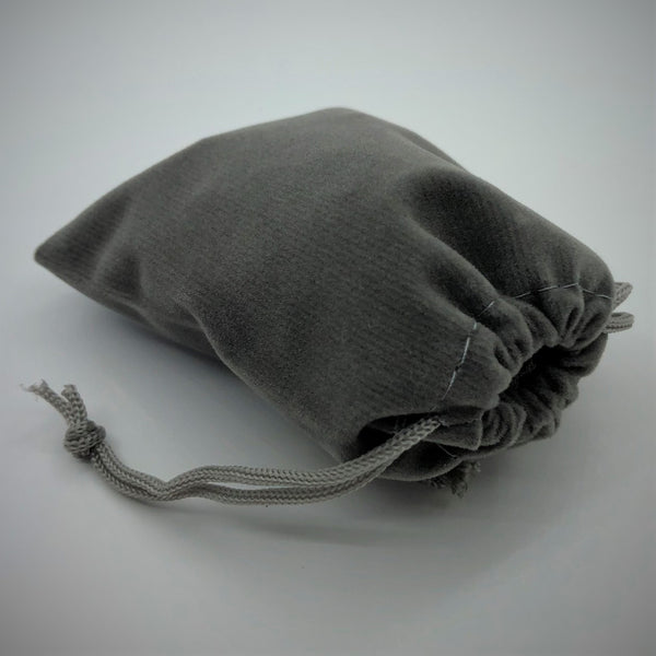 Small Velvet Dice Bag - Grey - The Dice Viking - Dice Bag