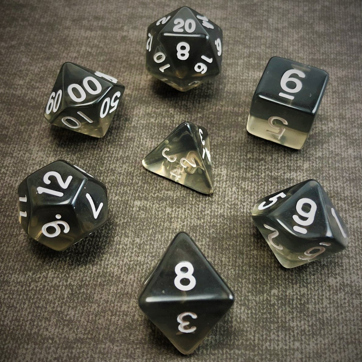 Transparent Black - The Dice Viking - Dice Set