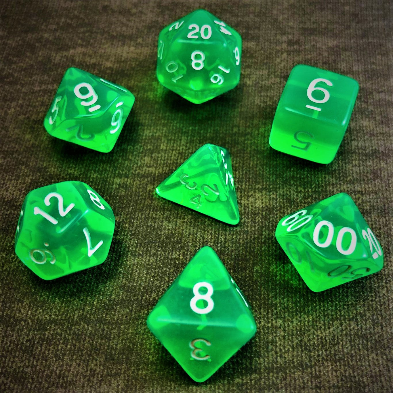 Transparent Green - The Dice Viking - Dice Set