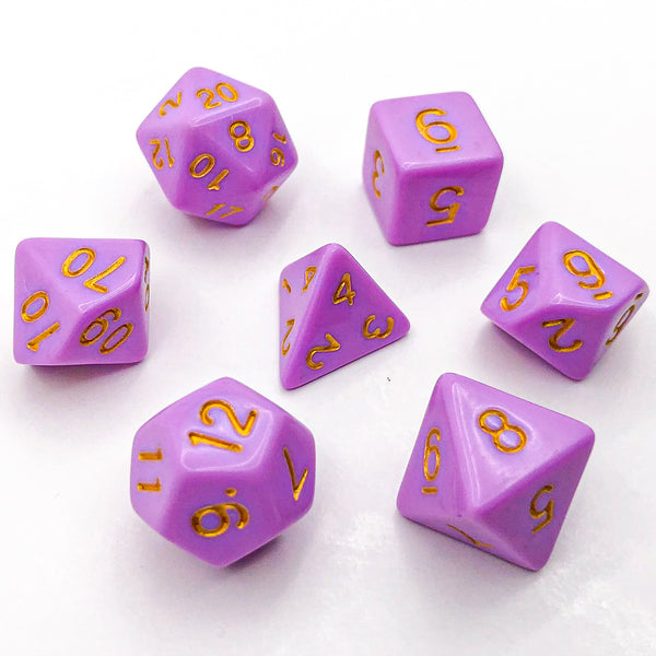 Pink with Gold Text - The Dice Viking - Dice Set