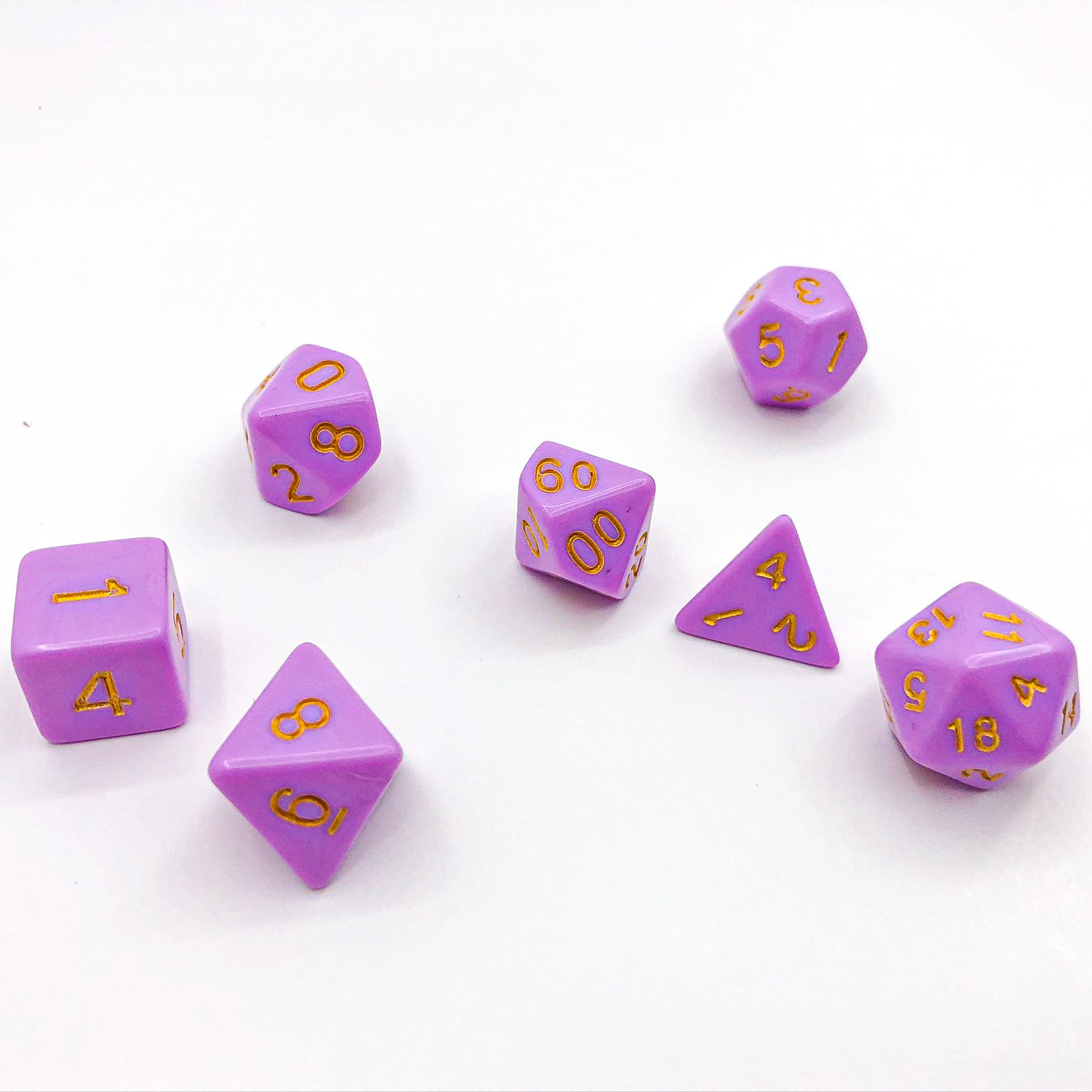 Pink with Gold Text - The Dice Viking - Dice Set