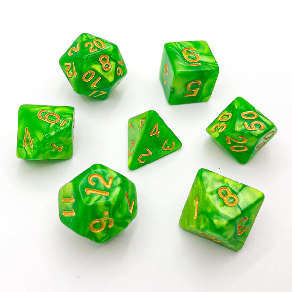 Seaspray - Bright Green - The Dice Viking - Dice Set