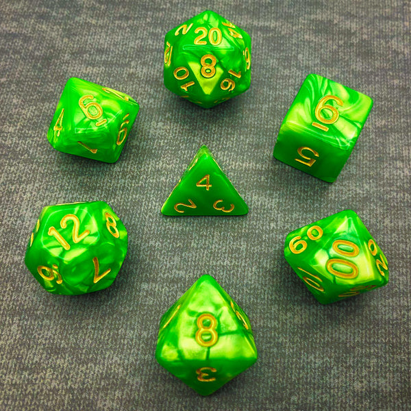 Seaspray - Bright Green - The Dice Viking - Dice Set