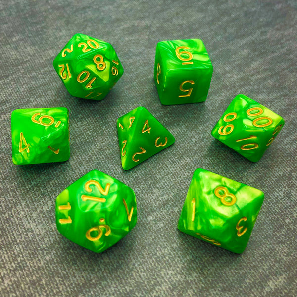 Seaspray - Bright Green - The Dice Viking - Dice Set