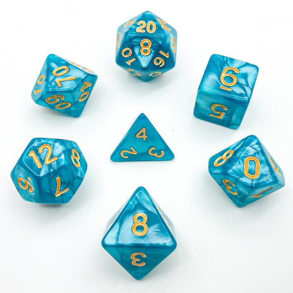 Seaspray - Cyan - The Dice Viking - Dice Set