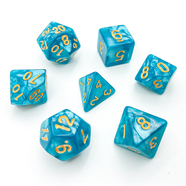 Seaspray - Cyan - The Dice Viking - Dice Set