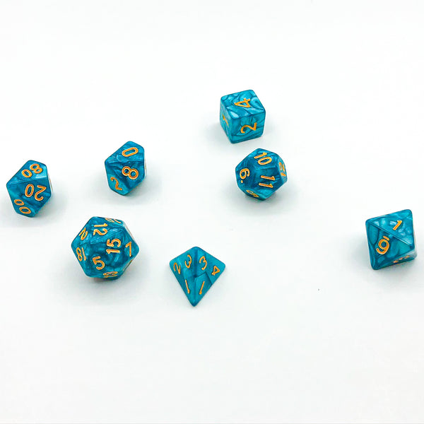 Seaspray - Cyan - The Dice Viking - Dice Set