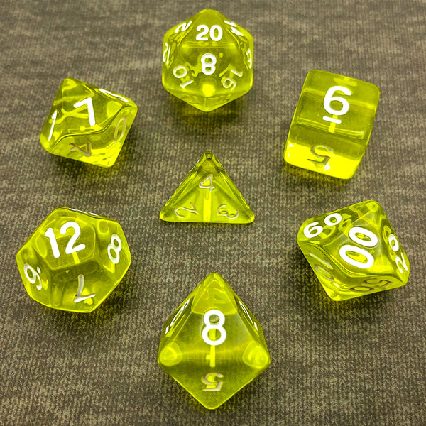 Transparent Bright Yellow - The Dice Viking - Dice Set