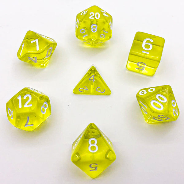 Transparent Bright Yellow - The Dice Viking - Dice Set