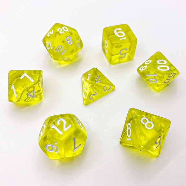 Transparent Bright Yellow - The Dice Viking - Dice Set