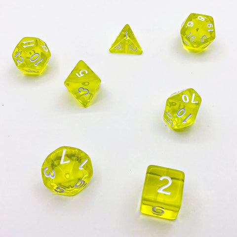 Transparent Bright Yellow - The Dice Viking - Dice Set