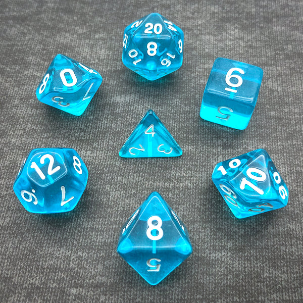 Transparent Cyan - The Dice Viking - Dice Set