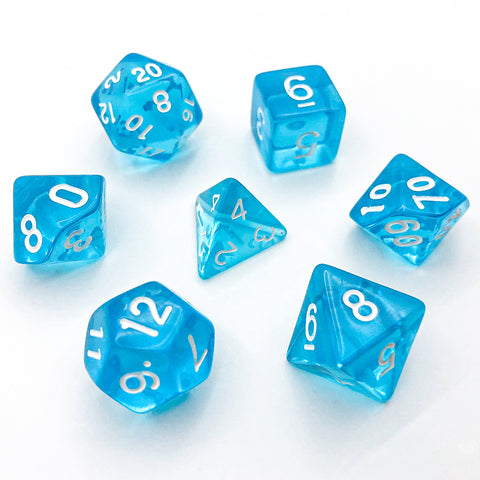 Transparent Cyan - The Dice Viking - Dice Set