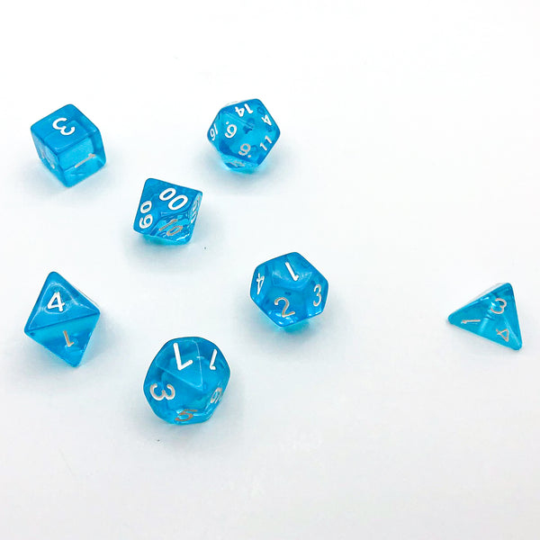 Transparent Cyan - The Dice Viking - Dice Set