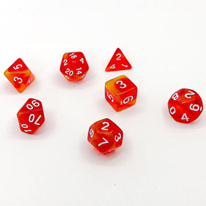 Red and Yellow Translucent - The Dice Viking - Dice Set