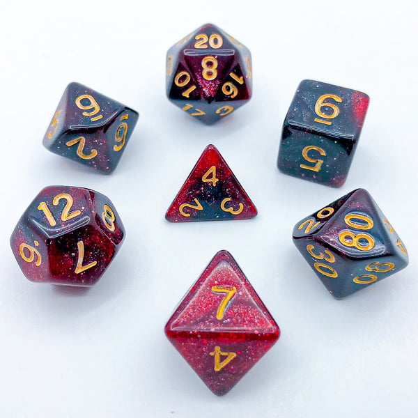 Red Square Nebula - The Dice Viking - Dice Set