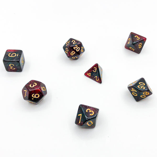 Red Square Nebula - The Dice Viking - Dice Set