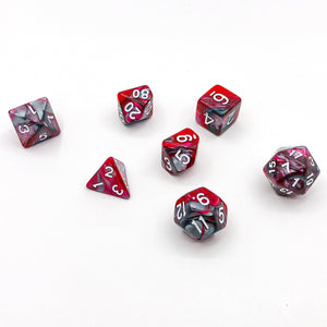 Red and Grey with White Text - The Dice Viking - Dice Set