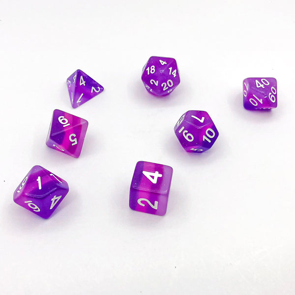 Translucent Layered Purples - The Dice Viking - Dice Set