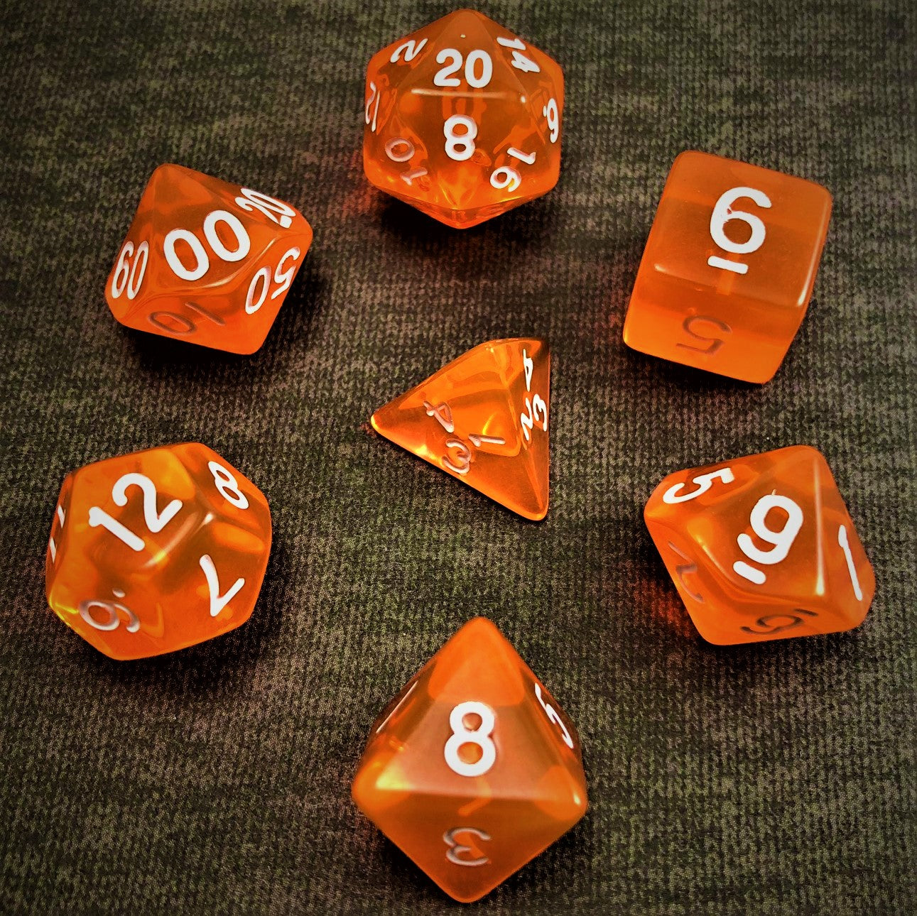 Transparent Orange - The Dice Viking - Dice Set