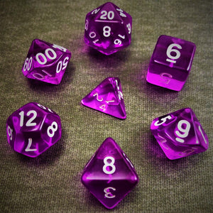 Transparent Purple - The Dice Viking - Dice Set