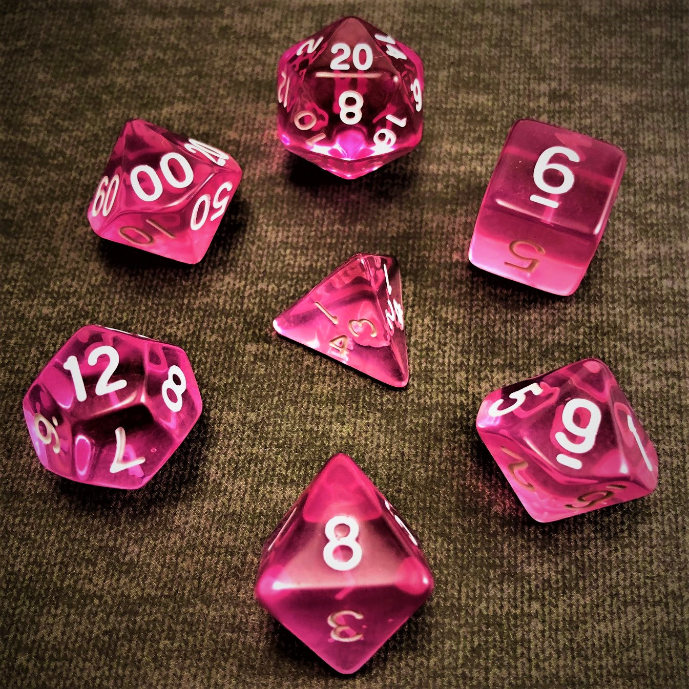 Transparent Pink - The Dice Viking - Dice Set