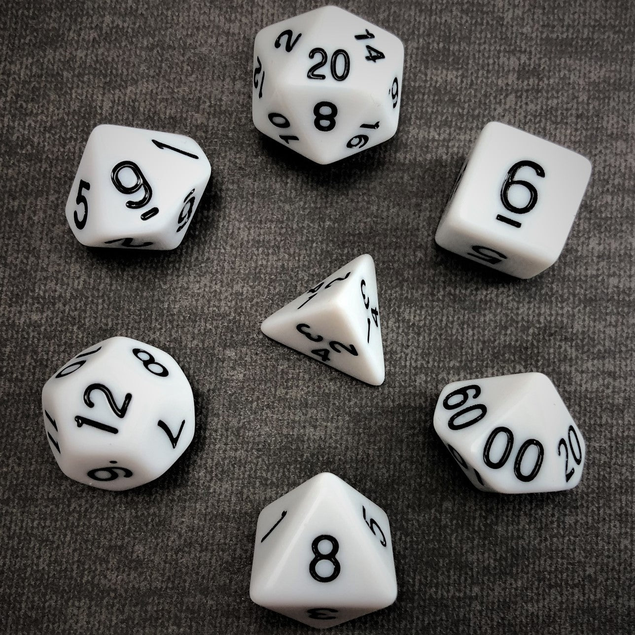 Solid White - The Dice Viking - Dice Set