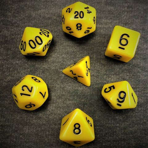 Solid Yellow - The Dice Viking - Dice Set